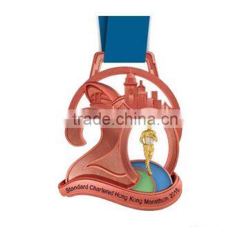 Wholesale Custom Hongkong Bank design real gold medal hanger