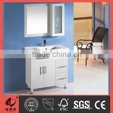 High Gloss White Wall Hung MDF Bathroom Vanity Units 2015018