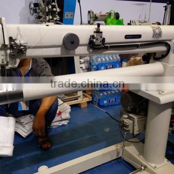 LONG ARM DOUBLE NEEDLE SEWING MACHINE TRIPLE FEED 760MM ARM