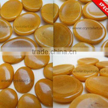 YELLOW JADE WORRY STONES