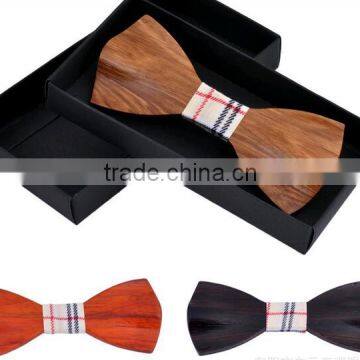 2016 Novelty Solid Good Quality Wood Bow Tie For Men Classic Wood Bowties Neckwear Creative 3D Handmade Butterfly Wood Tie