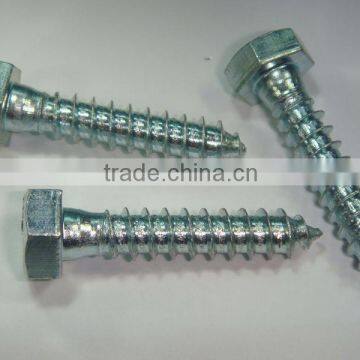 HDG DIN571 Hex head coach screws grade 4.8