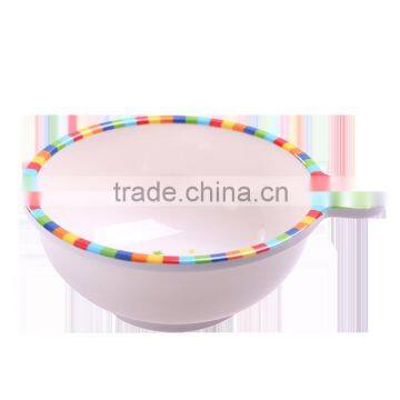 2016 Baby Melanine Rainbow Bowl Kids Soup Bowl with one handle