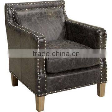 Italy Waxy Leather Wing Chairs