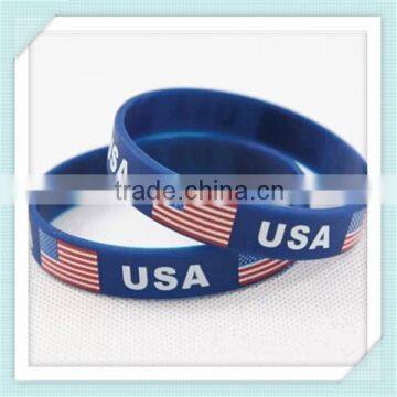 Custom Logo Printed Cheap Promotional Silicone Bracelet
