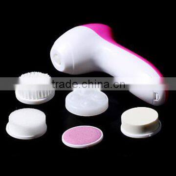 5 in1 Multi-functional Cuticle Remover Facial Pore Cleaner&Facial Massager with 5 Head(Powered by 2 AA Battery)