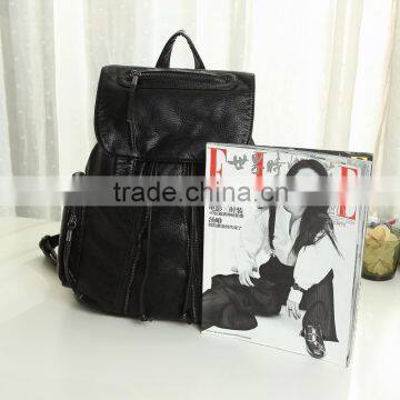 Korean Style 2016 Fashion Custom Wholesale Lady Bag PU Leather Bag for Casual Pop School Backpack photo-3