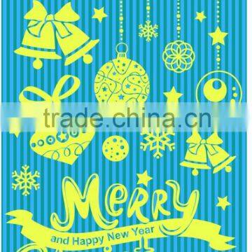 Christmas decoration night glow sticker room decorative sticker glow in the dark removable window sticker