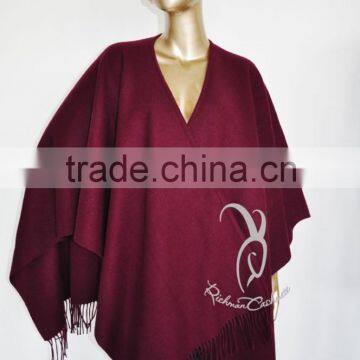 Woven Cashmere Ladies Knit Poncho