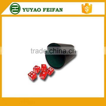 Black Casino PU Dice Game Cup Game Set Can Print Logo photo-2