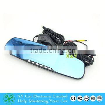 4.3inch front/rear 1080P dvr in rearview mirror,car dvr mirror,car video recorder security system (XY-9045)