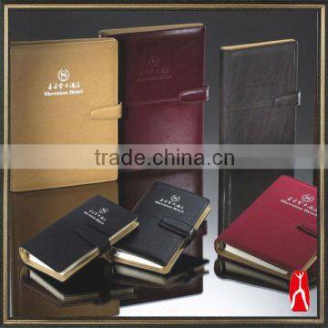 high quality a5 leather loose-leaf buiness notebook with magnet for promotional