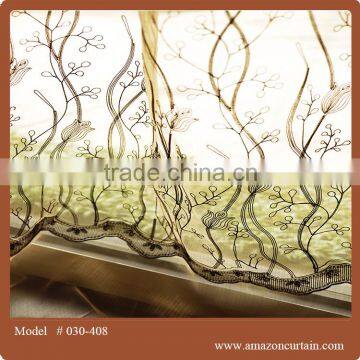 EMBROIDERY ORGANZA FABRICS FASHION BEAUTIFUL LUXURY CURTAIN