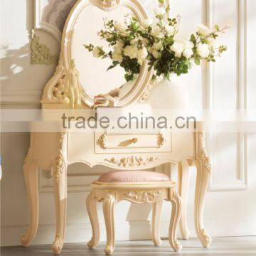 Luxury European Baroque Bed Hand Carved Wooden Bedroom Set Romantic Home Furniture