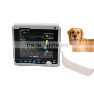 CE approved Portable 8.4 inch Veterinary Patient Monitor / Professional Six Parameter Vet Patient Monitor with printer RPM-9000V