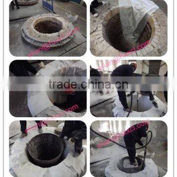 Coreless induction furnace installation refractory tools furnace lining rammer