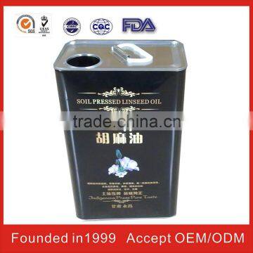 china square stainless steel oil can for FDA