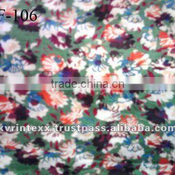 Printed floral chiffon fabric