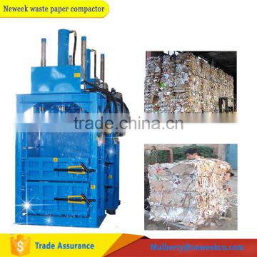 Neweek semi automatic vertical scrap baler waste paper compactor