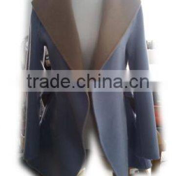 short wathet 2 side wool coat