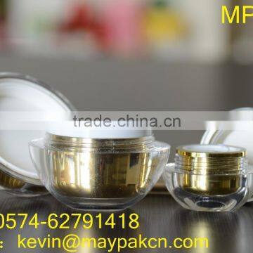 Hot Sale With Good Quality Double Wall With Beauty Ball Made in China Square Golden Acrylic Cream Jar photo-3