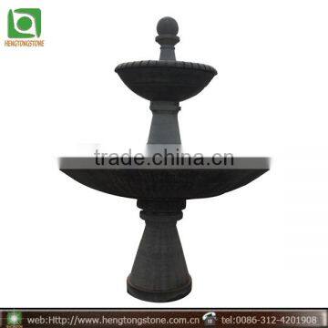 Black marble fountain with water curtain