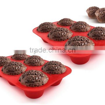 6 Cavity Silicone Jumbo Muffin Baking Pan