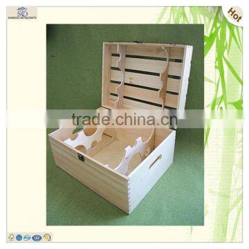 Wholesale Unfinished Six Packs Europe Wood Beer Wine Box photo-4