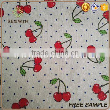 Awards Banquet Birthday Party Table Cover Printed Polyester Ramie Fabric photo-4