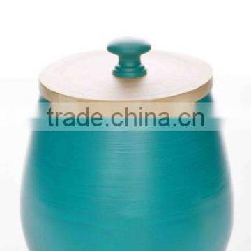 High quality eco friendly beautiful designed TURQUOISE sugar canister