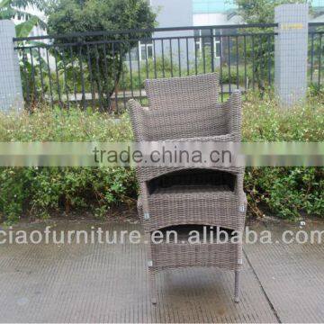 Garden Furniture Half Round Wicker Dining Chairs photo-5
