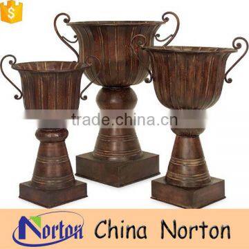 Artificial brass antique indoor flower pot on sale NTBF-FL009Y