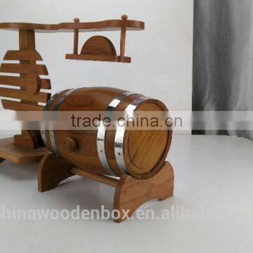2015 Refined 1.5L Wooden OAK Wine Barrel With Frame photo-2