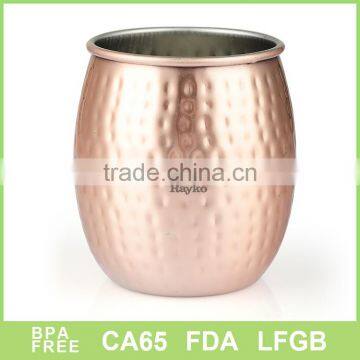 Hammered Copper Moscow Mule Mug with Brass Handle 18oz