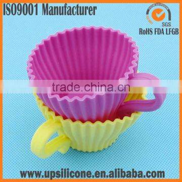 Silicone Teacup Cupcake Molds, Coffee Cup Silicone Mold for Microwave Cake photo-2