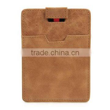 leather RFID card package slim real pickup cover card credit magnetic scanning