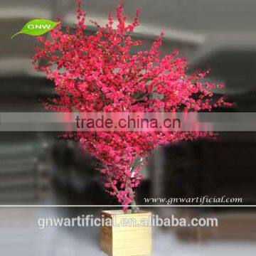 Artificial peach blossom tree fake flower tree wood trunk for home decoration