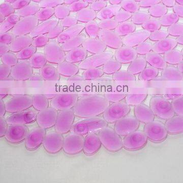 Fashion Wood Grain Oval Pvc Bath Mat