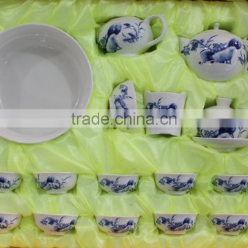 Royal design high quality hand painted ceramic silver plated tea set bone china for hospitality