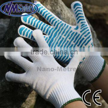 NMSAFETY 10g bleach cotton gloves drive work gloves with new style dots