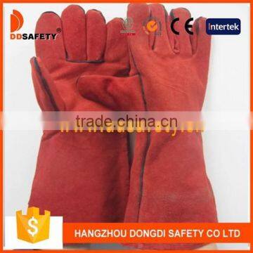 DDSAFETY Hot Sale Cheapest Red Cow Split Welding Gloves