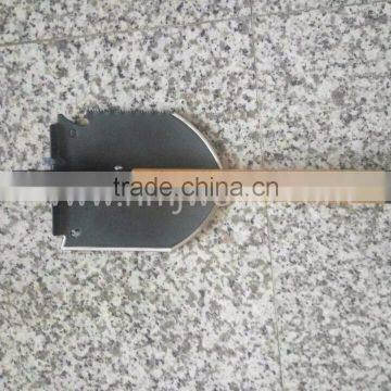 Chinese wooden handle folding shovel with saw