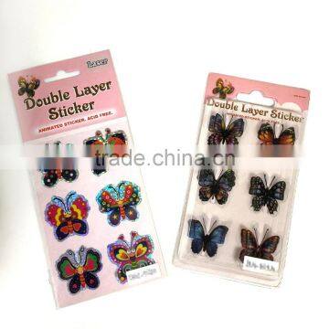 Double Layer Sticker, Butterfly Double Layer Sticker, 3D Butterfly Sticker photo-6