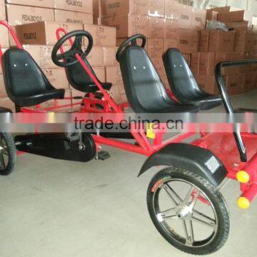 four seat 4 wheel person pedal car