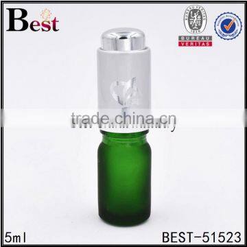 5ml Frosted Green Small Glass Oil Bottle Wholesale With Big Head Dropper photo-5