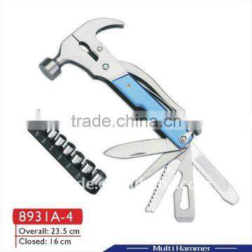 Promotion hardware mini multi function pocket hand tool hammers with axe 8931A