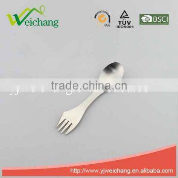 WCTS136 SPORK,stainless steel, high quality , Spork with Full-Sized Spoon, Fork and Serrated Knife Edge