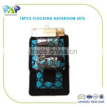 18PCS FLOCKING Bathroom Set