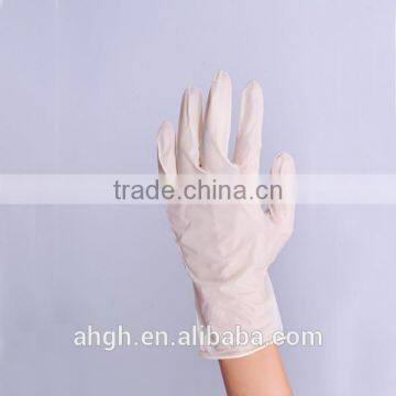 Synthetic stretch vinyl glove lightly-powdered