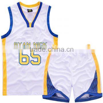 2016 team sports wear top quality custom basketball uniform